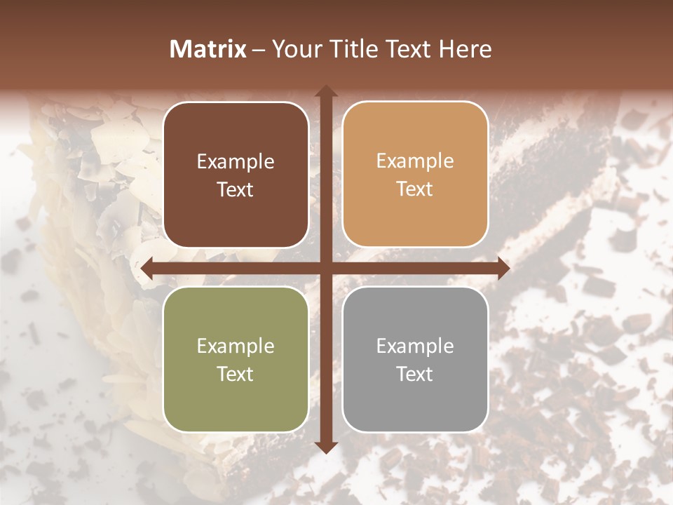 Chocolate Cake With Almonds PowerPoint Template