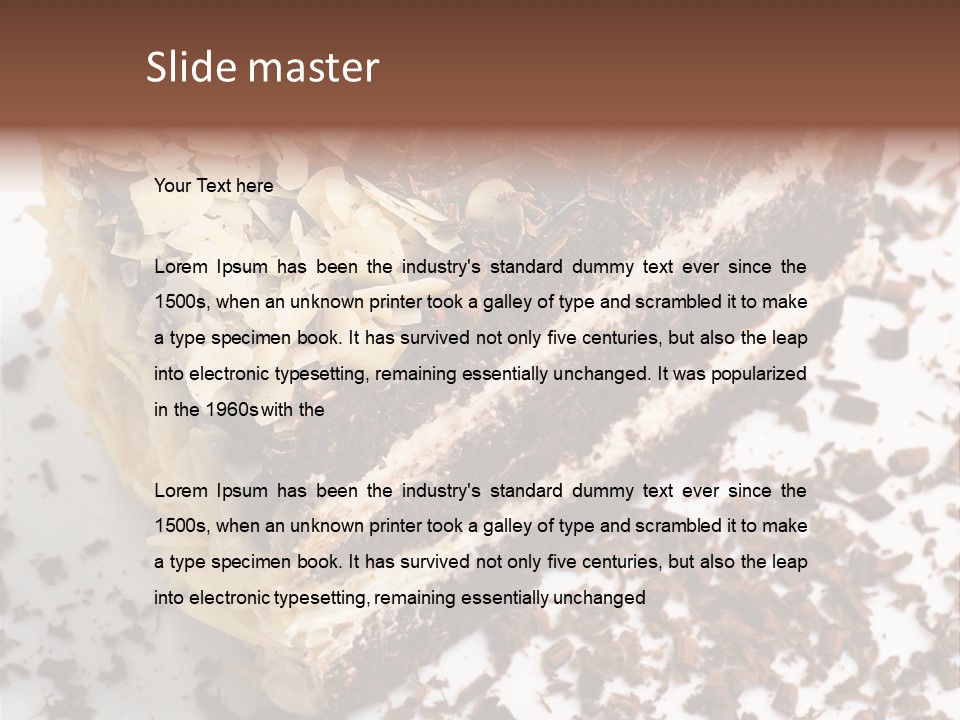 Chocolate Cake With Almonds PowerPoint Template