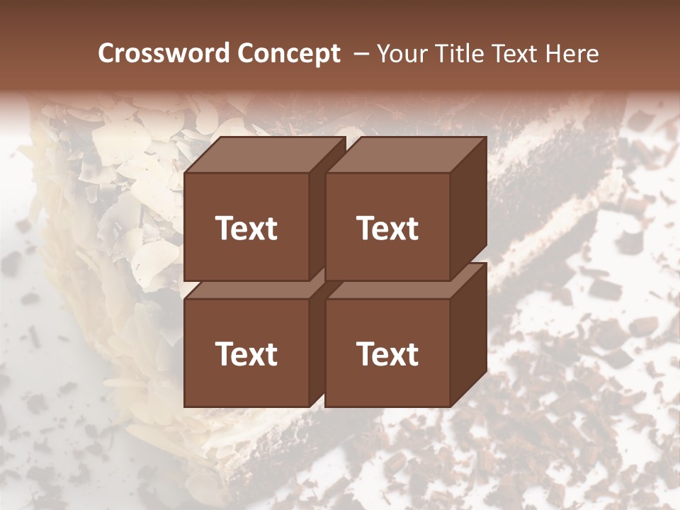 Chocolate Cake With Almonds PowerPoint Template