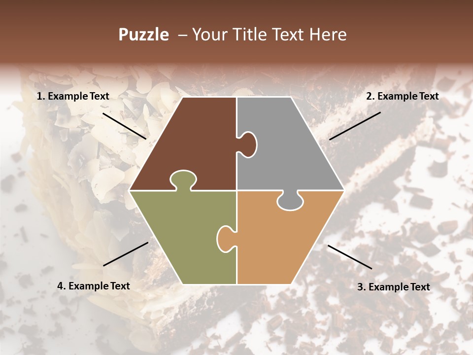 Chocolate Cake With Almonds PowerPoint Template