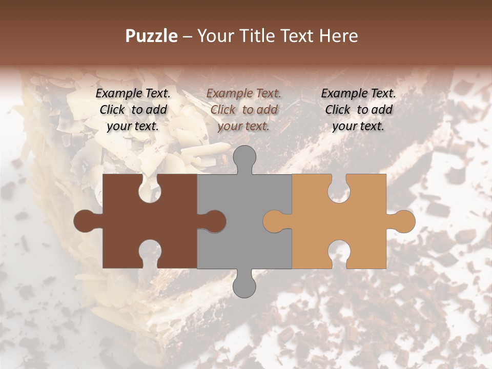 Chocolate Cake With Almonds PowerPoint Template
