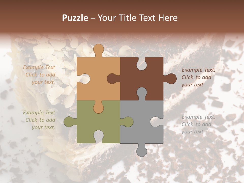 Chocolate Cake With Almonds PowerPoint Template