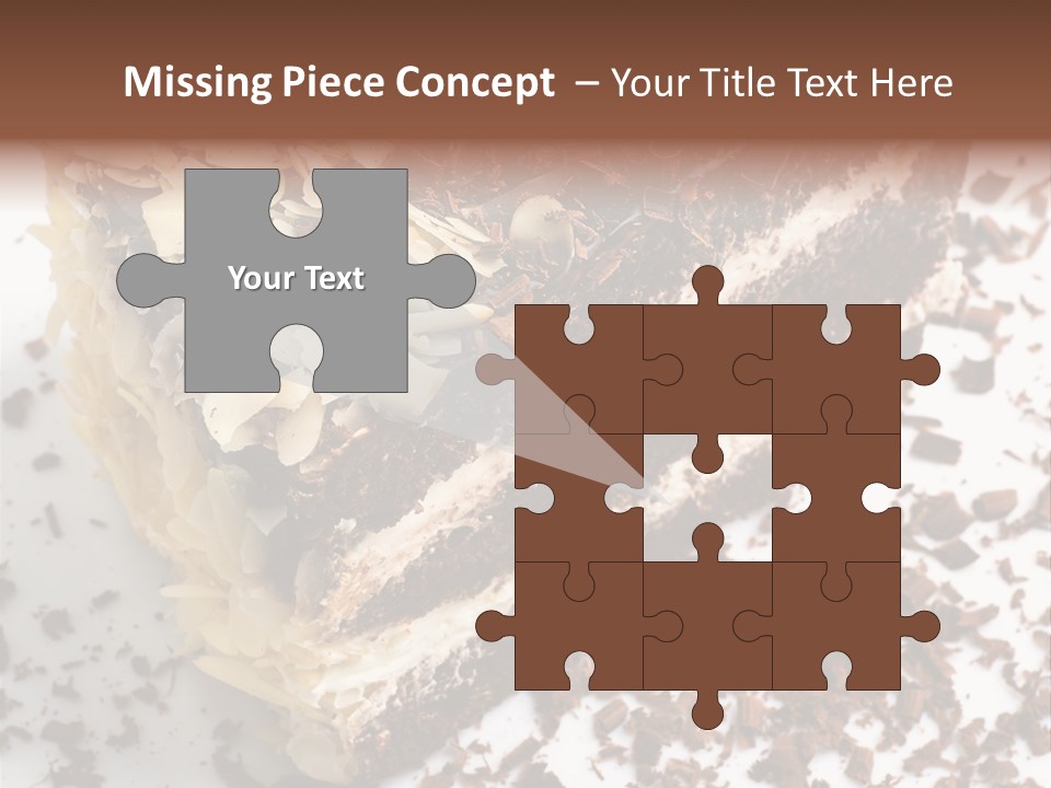 Chocolate Cake With Almonds PowerPoint Template