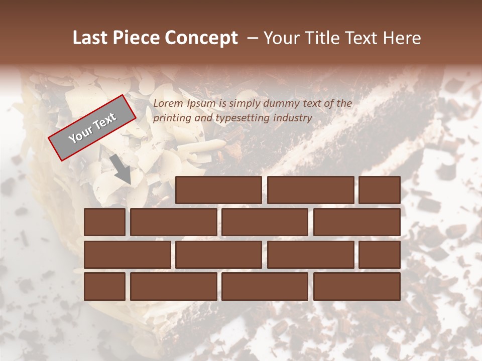 Chocolate Cake With Almonds PowerPoint Template