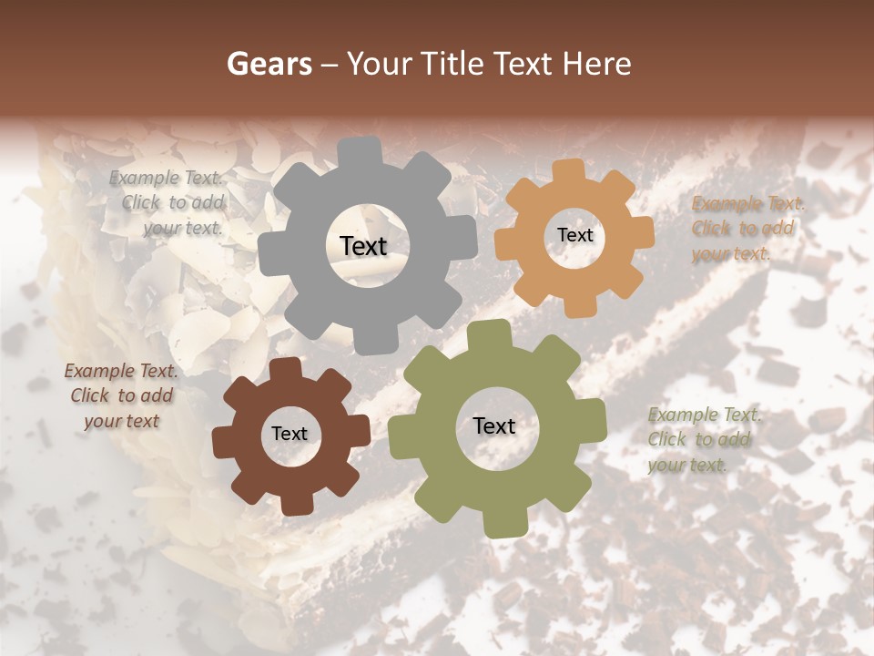 Chocolate Cake With Almonds PowerPoint Template