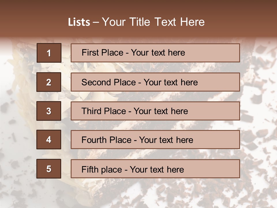 Chocolate Cake With Almonds PowerPoint Template
