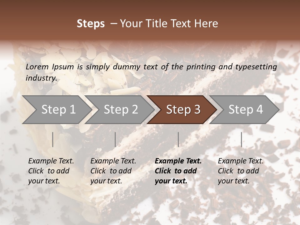 Chocolate Cake With Almonds PowerPoint Template