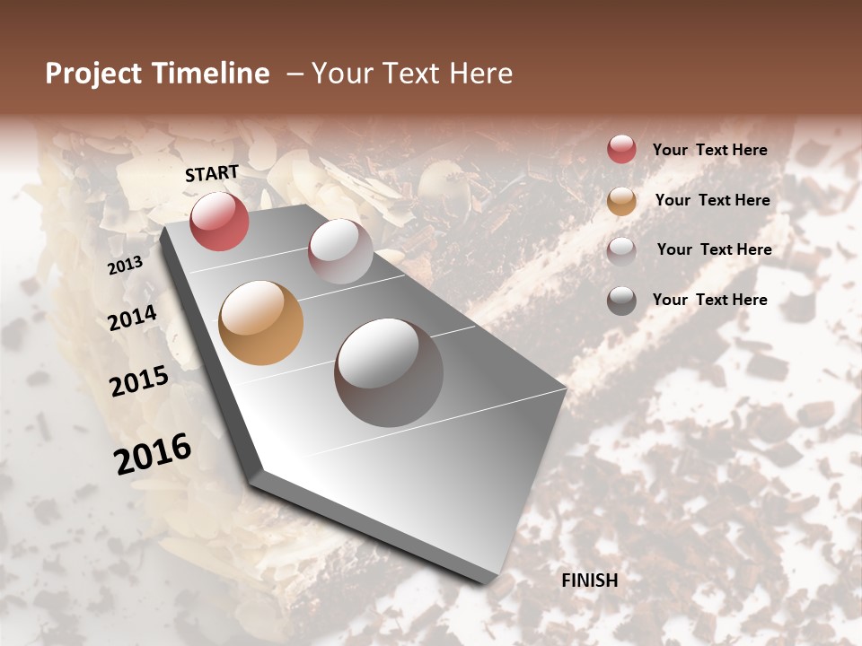 Chocolate Cake With Almonds PowerPoint Template