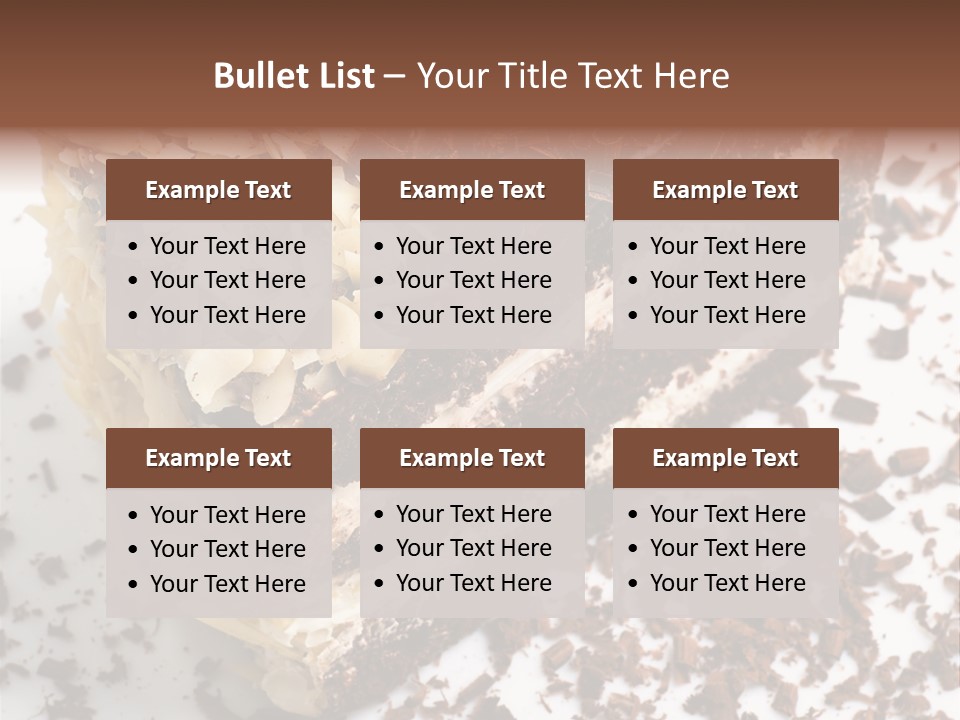Chocolate Cake With Almonds PowerPoint Template