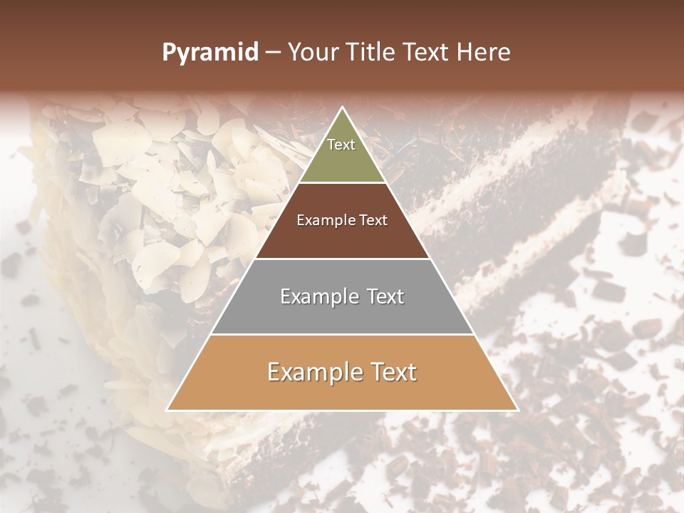 Chocolate Cake With Almonds PowerPoint Template