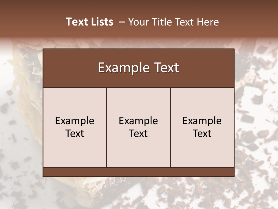 Chocolate Cake With Almonds PowerPoint Template