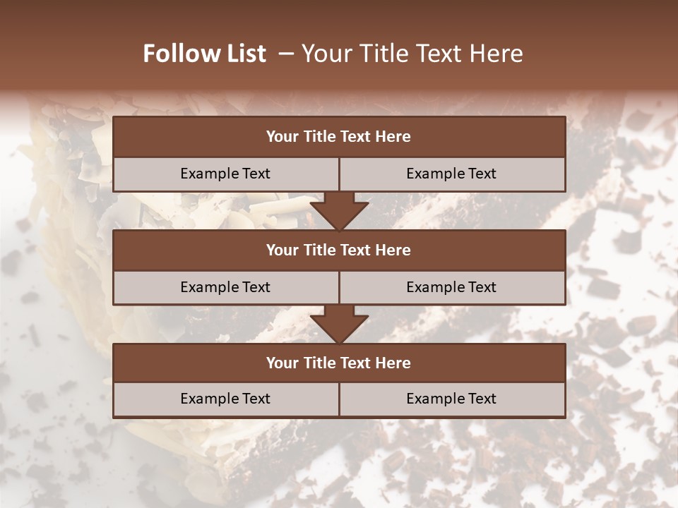 Chocolate Cake With Almonds PowerPoint Template