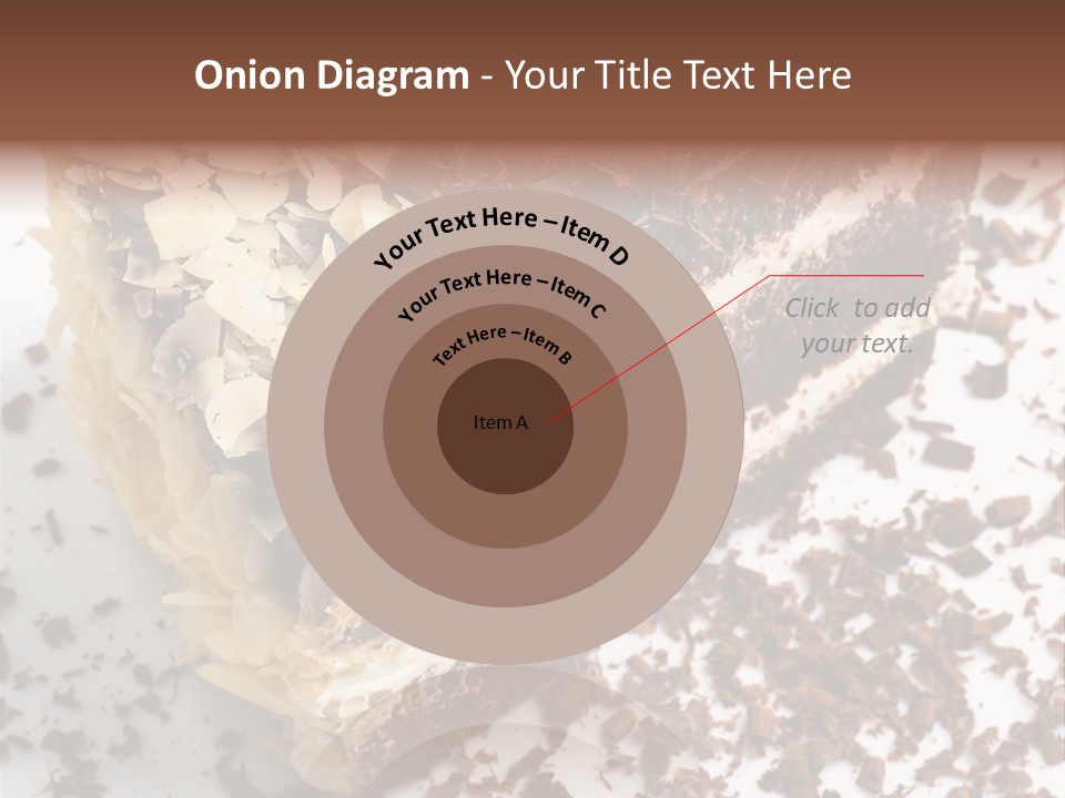 Chocolate Cake With Almonds PowerPoint Template