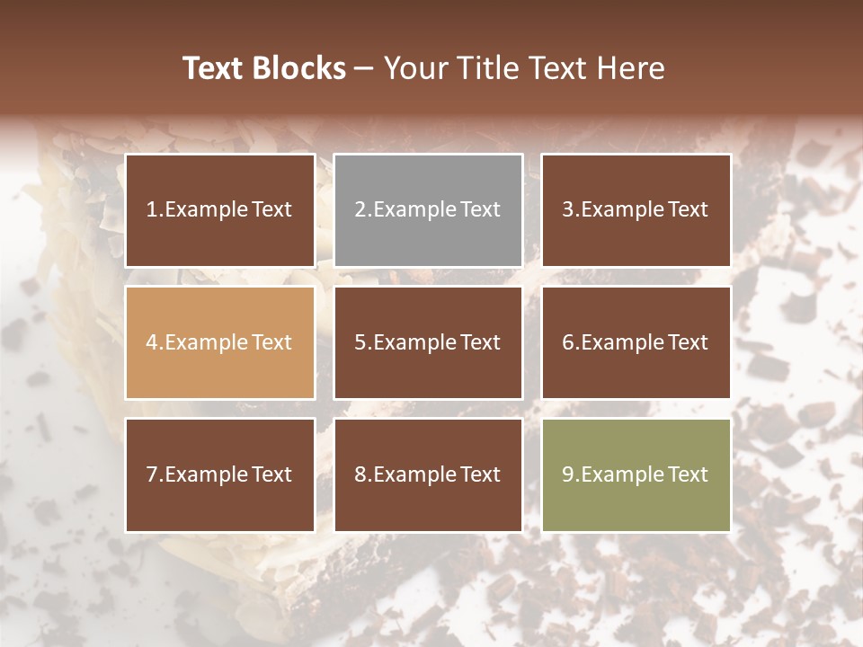 Chocolate Cake With Almonds PowerPoint Template