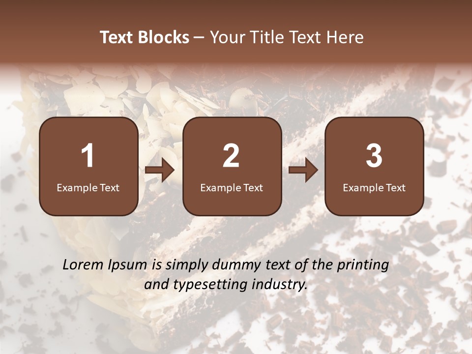Chocolate Cake With Almonds PowerPoint Template