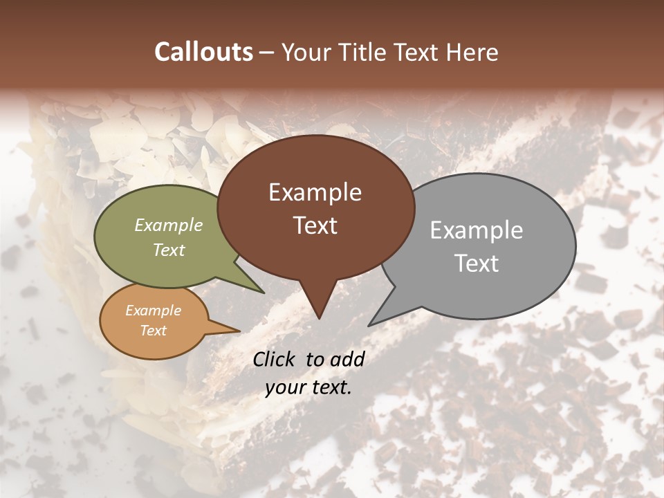 Chocolate Cake With Almonds PowerPoint Template