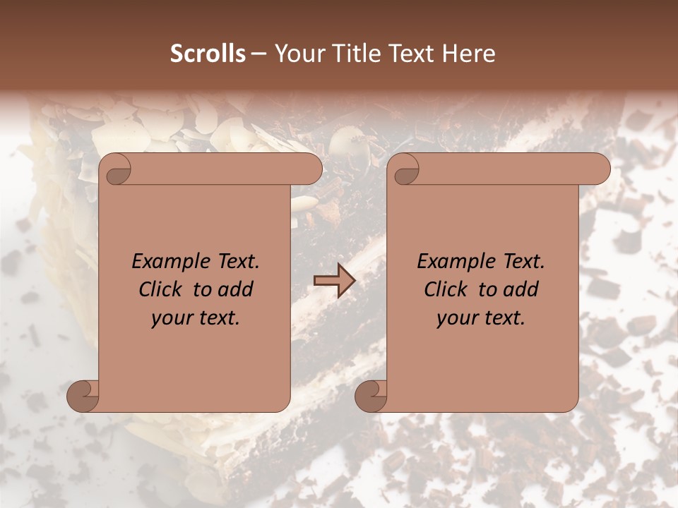 Chocolate Cake With Almonds PowerPoint Template