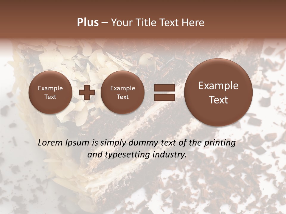 Chocolate Cake With Almonds PowerPoint Template