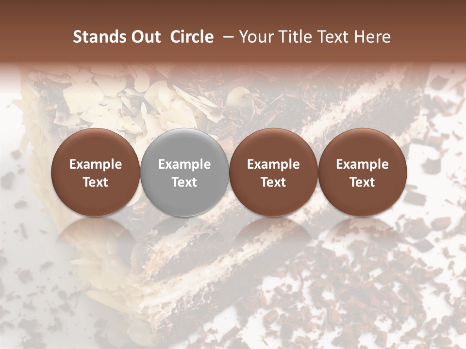 Chocolate Cake With Almonds PowerPoint Template