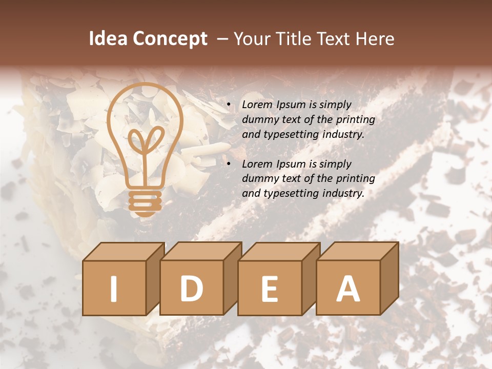 Chocolate Cake With Almonds PowerPoint Template