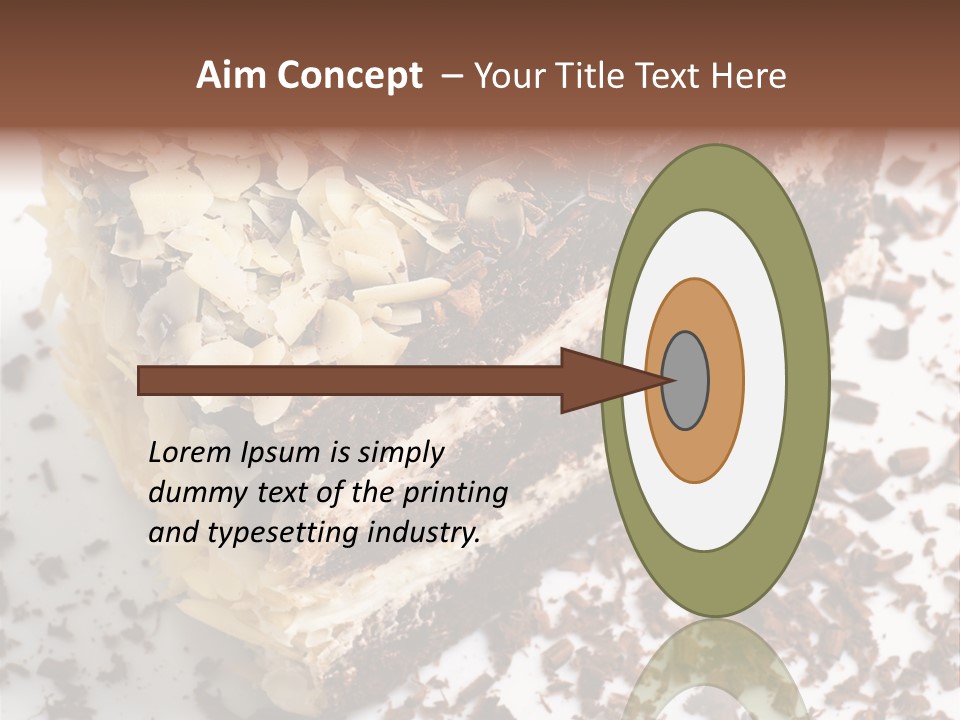 Chocolate Cake With Almonds PowerPoint Template