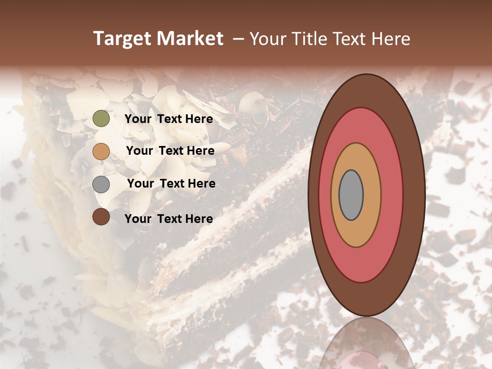 Chocolate Cake With Almonds PowerPoint Template
