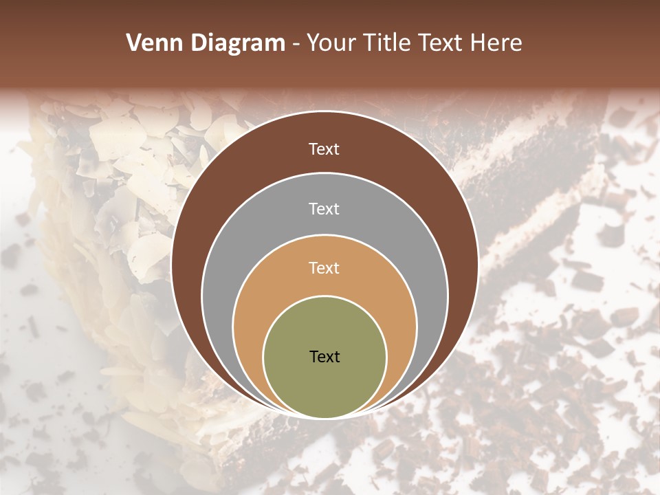 Chocolate Cake With Almonds PowerPoint Template