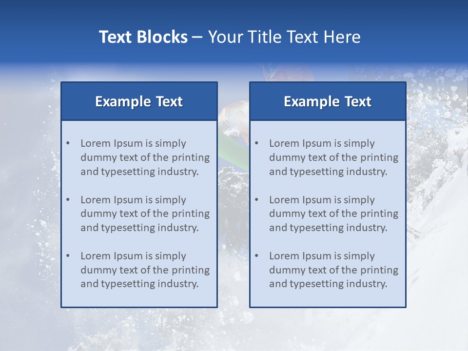 Snowboarder Jumping PowerPoint Template