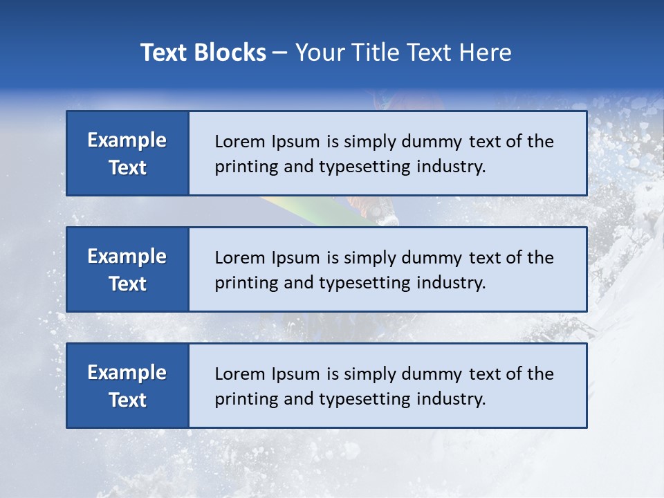 Snowboarder Jumping PowerPoint Template