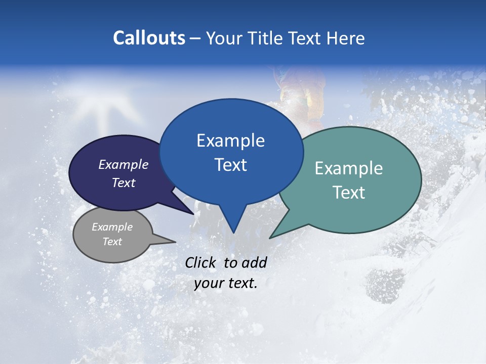 Snowboarder Jumping PowerPoint Template