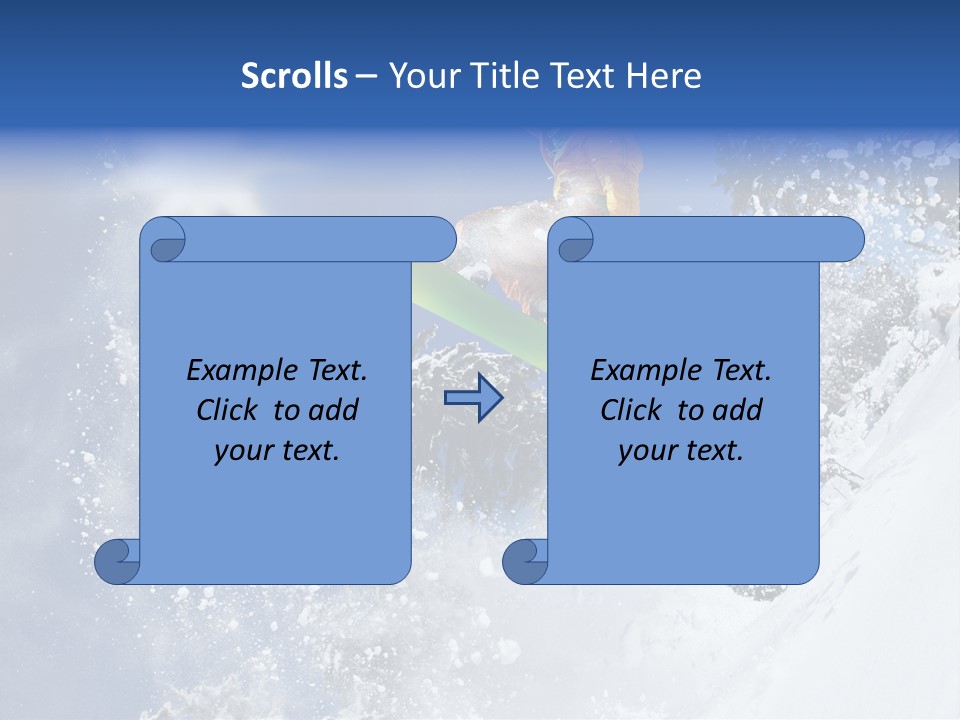 Snowboarder Jumping PowerPoint Template