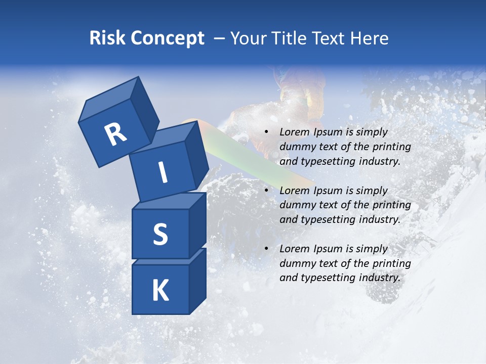 Snowboarder Jumping PowerPoint Template