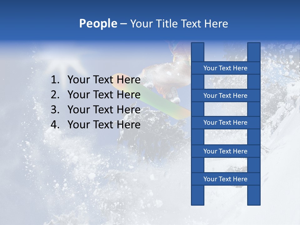 Snowboarder Jumping PowerPoint Template