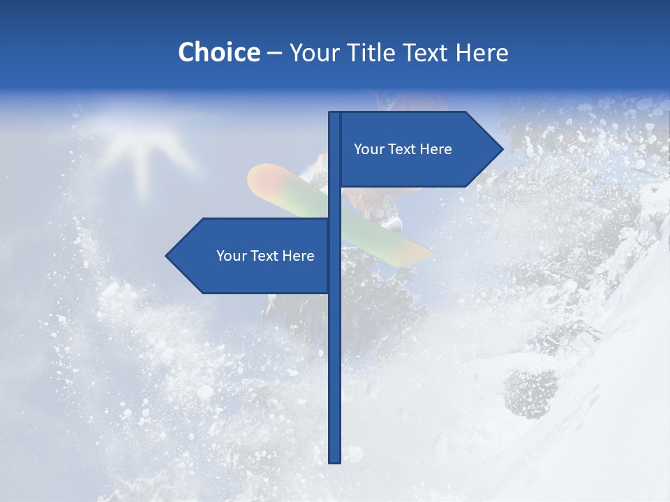 Snowboarder Jumping PowerPoint Template