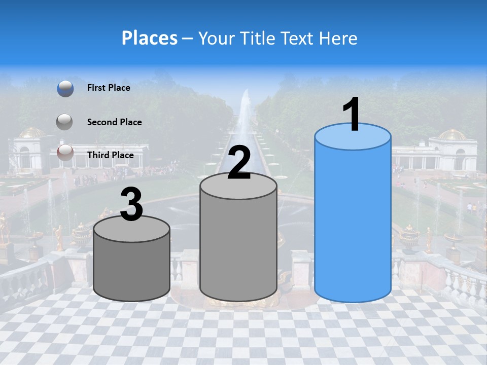 Saint Petersburg Fountain PowerPoint Template