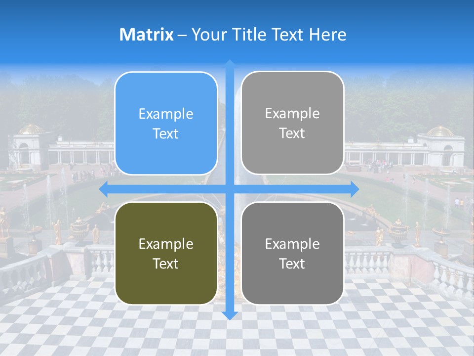 Saint Petersburg Fountain PowerPoint Template