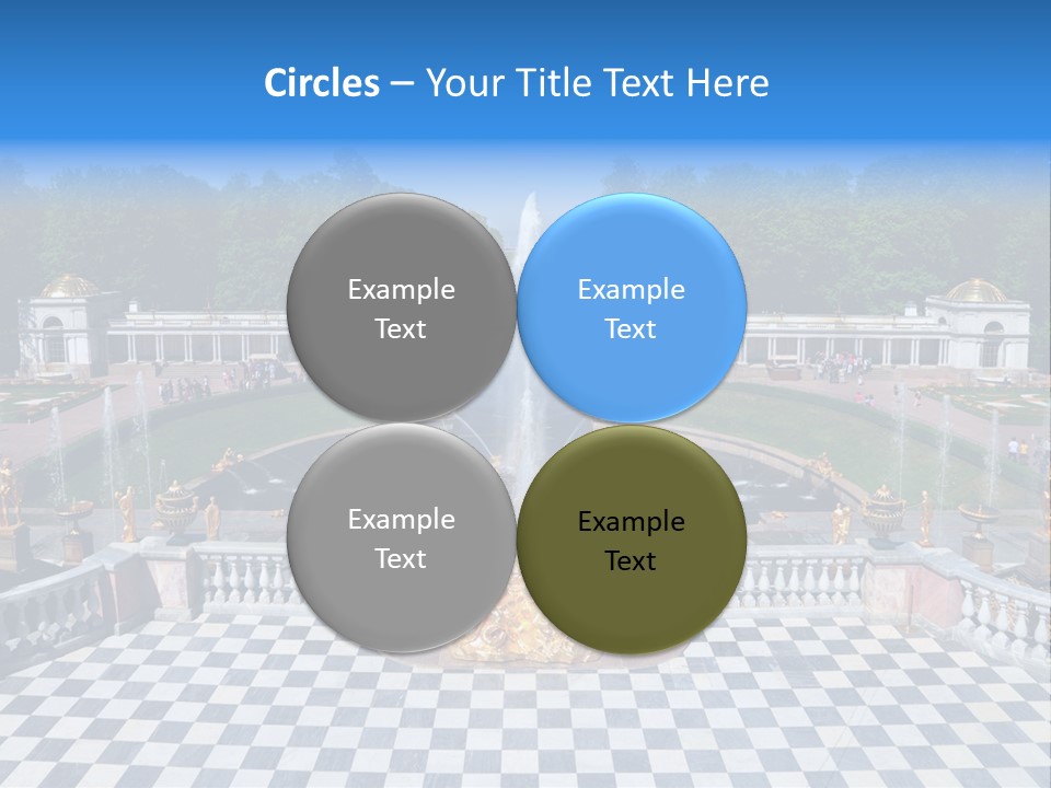 Saint Petersburg Fountain PowerPoint Template