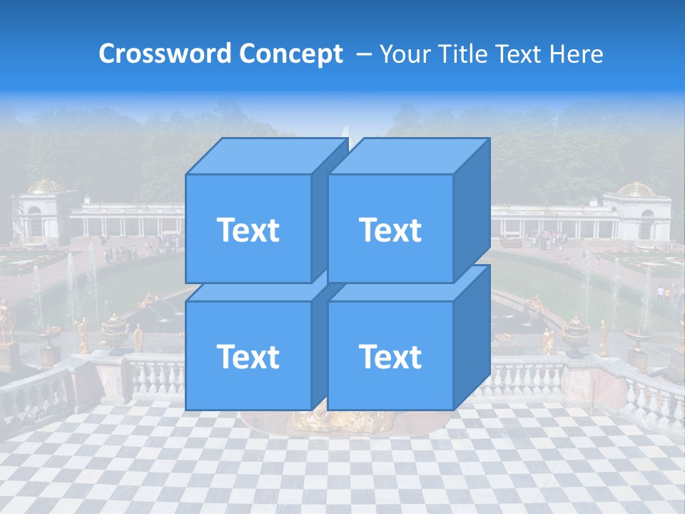 Saint Petersburg Fountain PowerPoint Template
