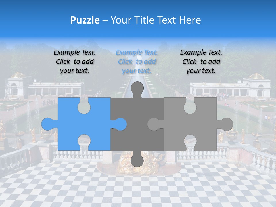 Saint Petersburg Fountain PowerPoint Template