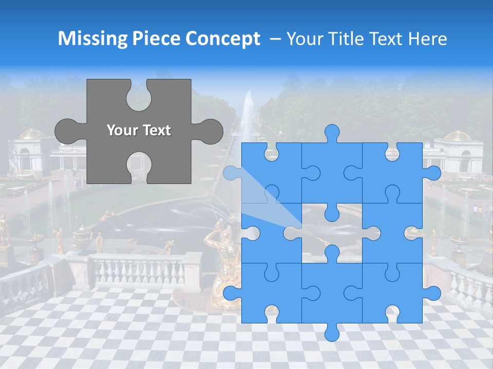 Saint Petersburg Fountain PowerPoint Template