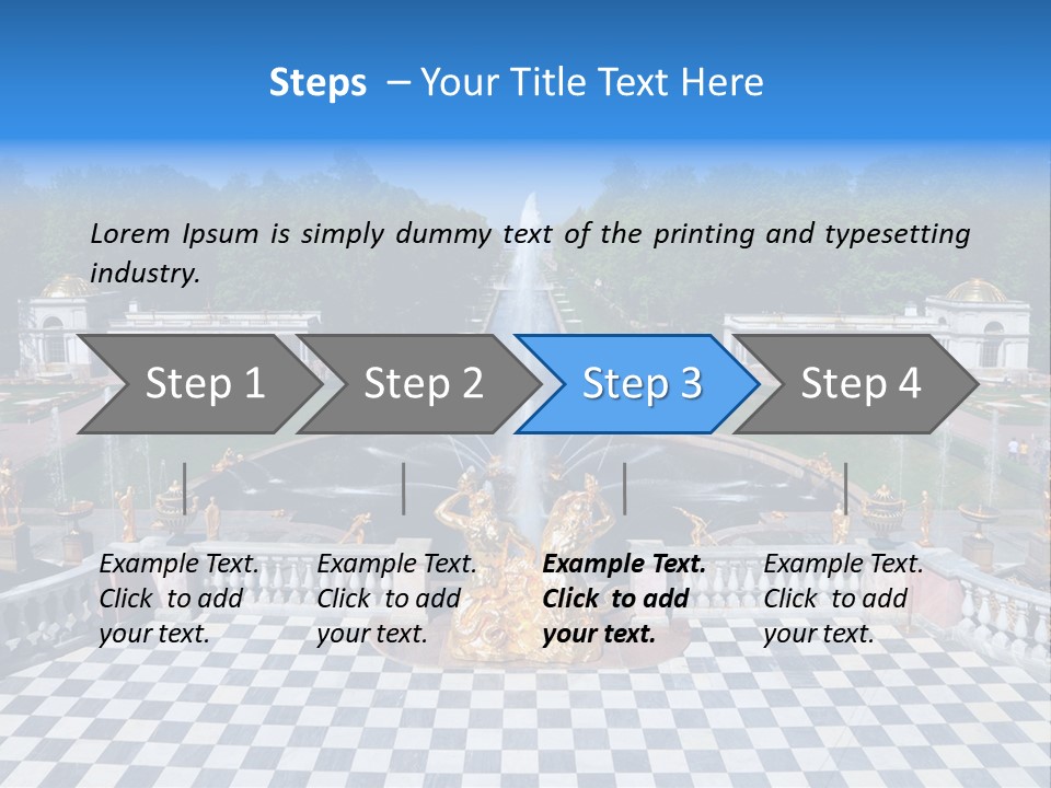 Saint Petersburg Fountain PowerPoint Template