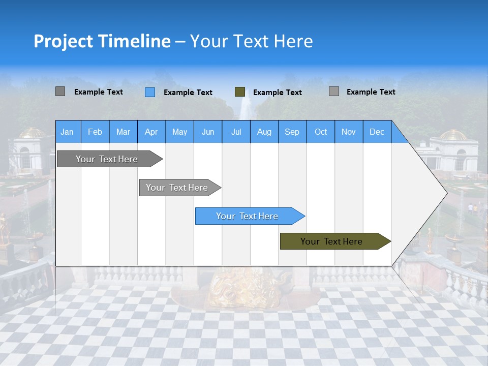 Saint Petersburg Fountain PowerPoint Template