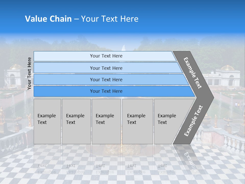 Saint Petersburg Fountain PowerPoint Template