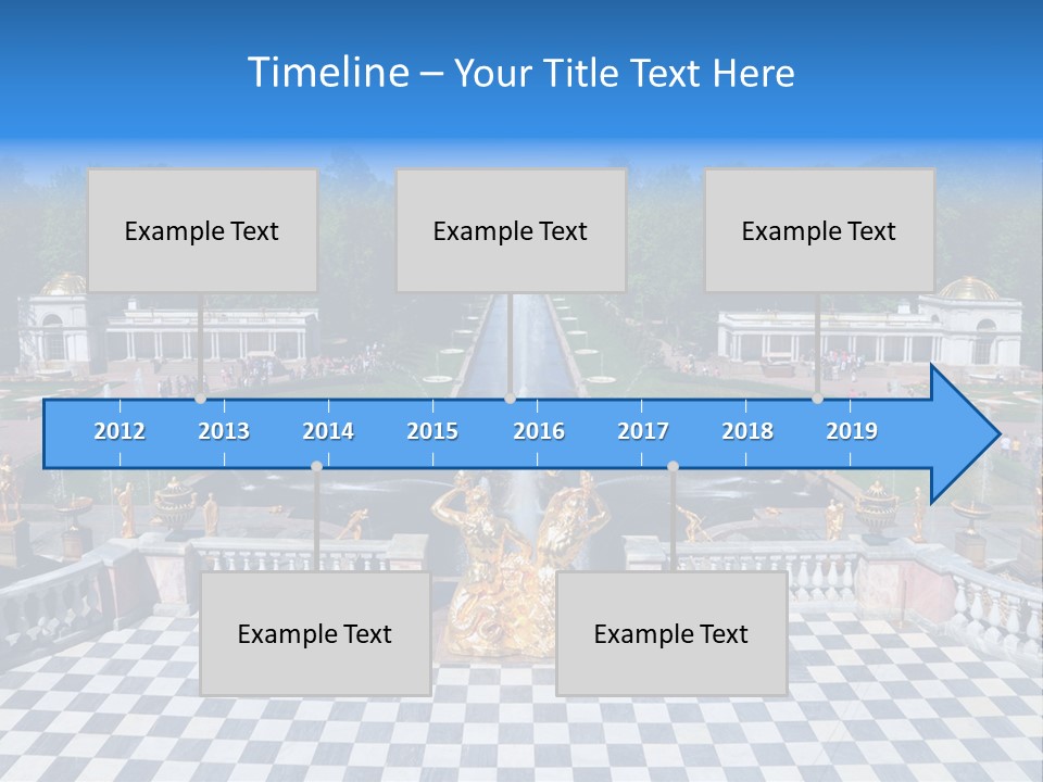 Saint Petersburg Fountain PowerPoint Template