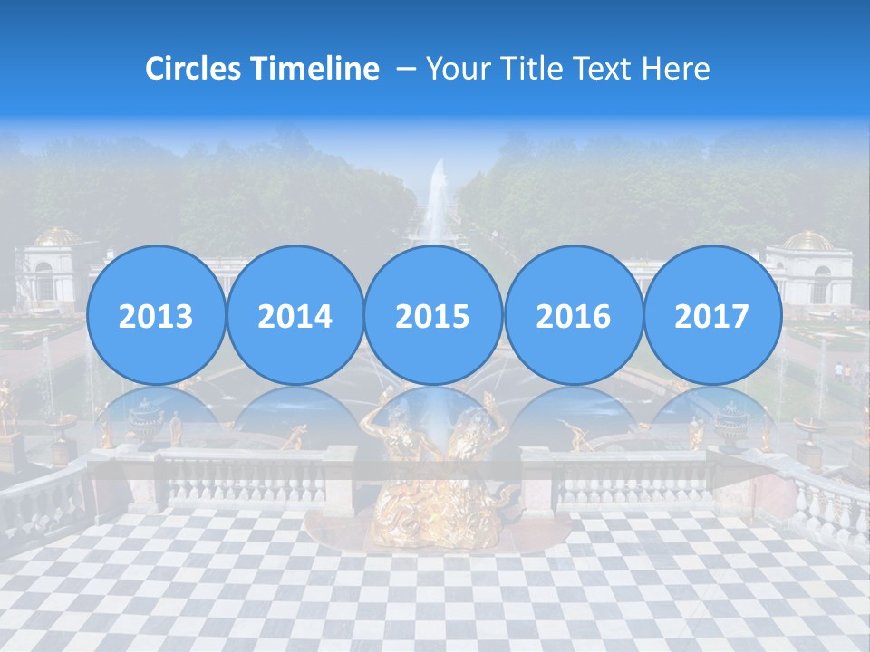 Saint Petersburg Fountain PowerPoint Template