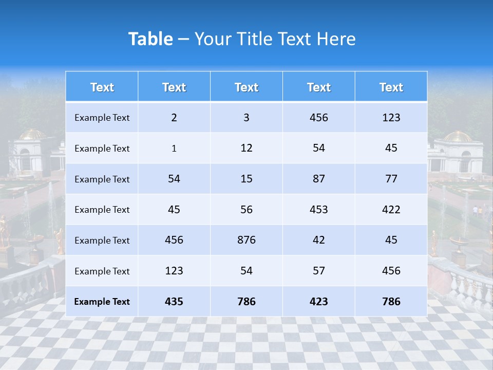 Saint Petersburg Fountain PowerPoint Template