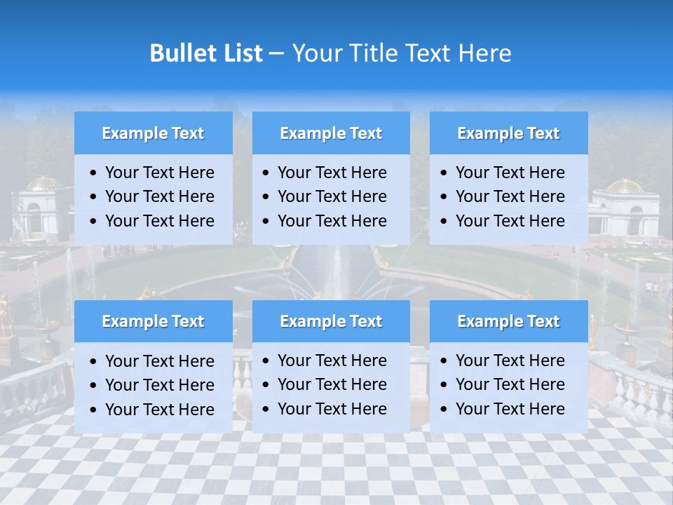 Saint Petersburg Fountain PowerPoint Template