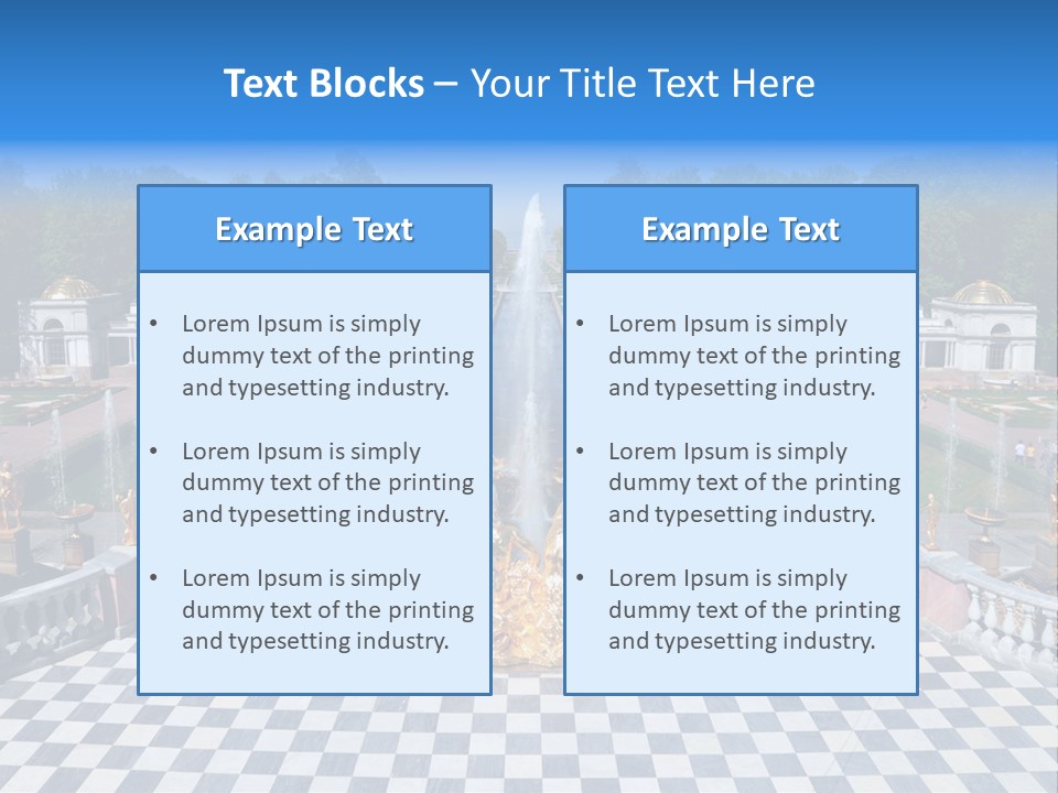 Saint Petersburg Fountain PowerPoint Template