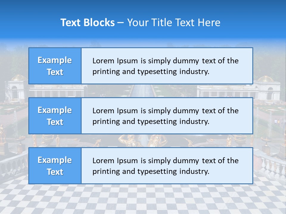 Saint Petersburg Fountain PowerPoint Template