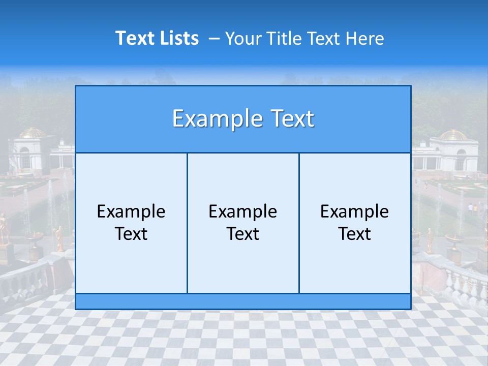 Saint Petersburg Fountain PowerPoint Template